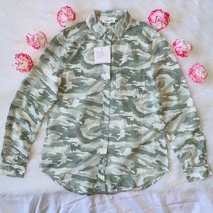 BeachlunchLounge Camo Button Down Top